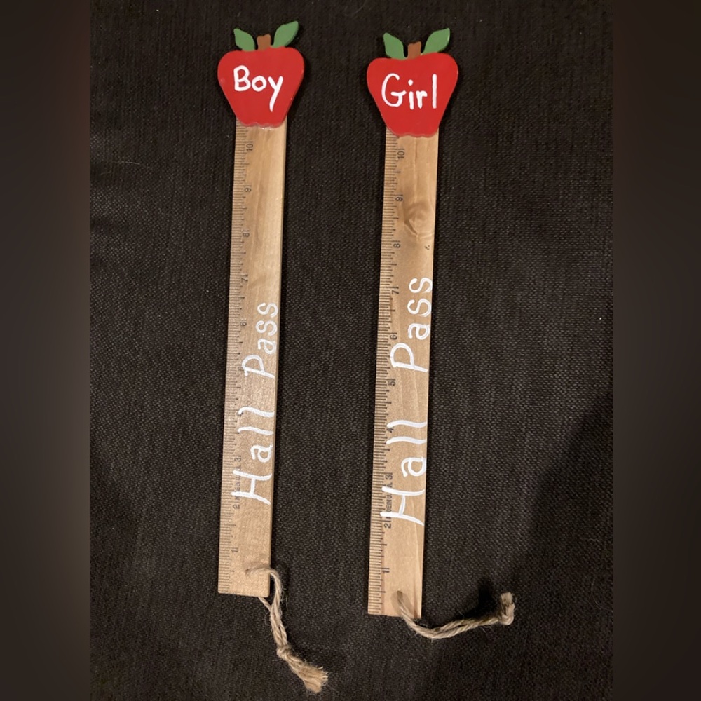 Elementary Bathroom Apple Hall Passes